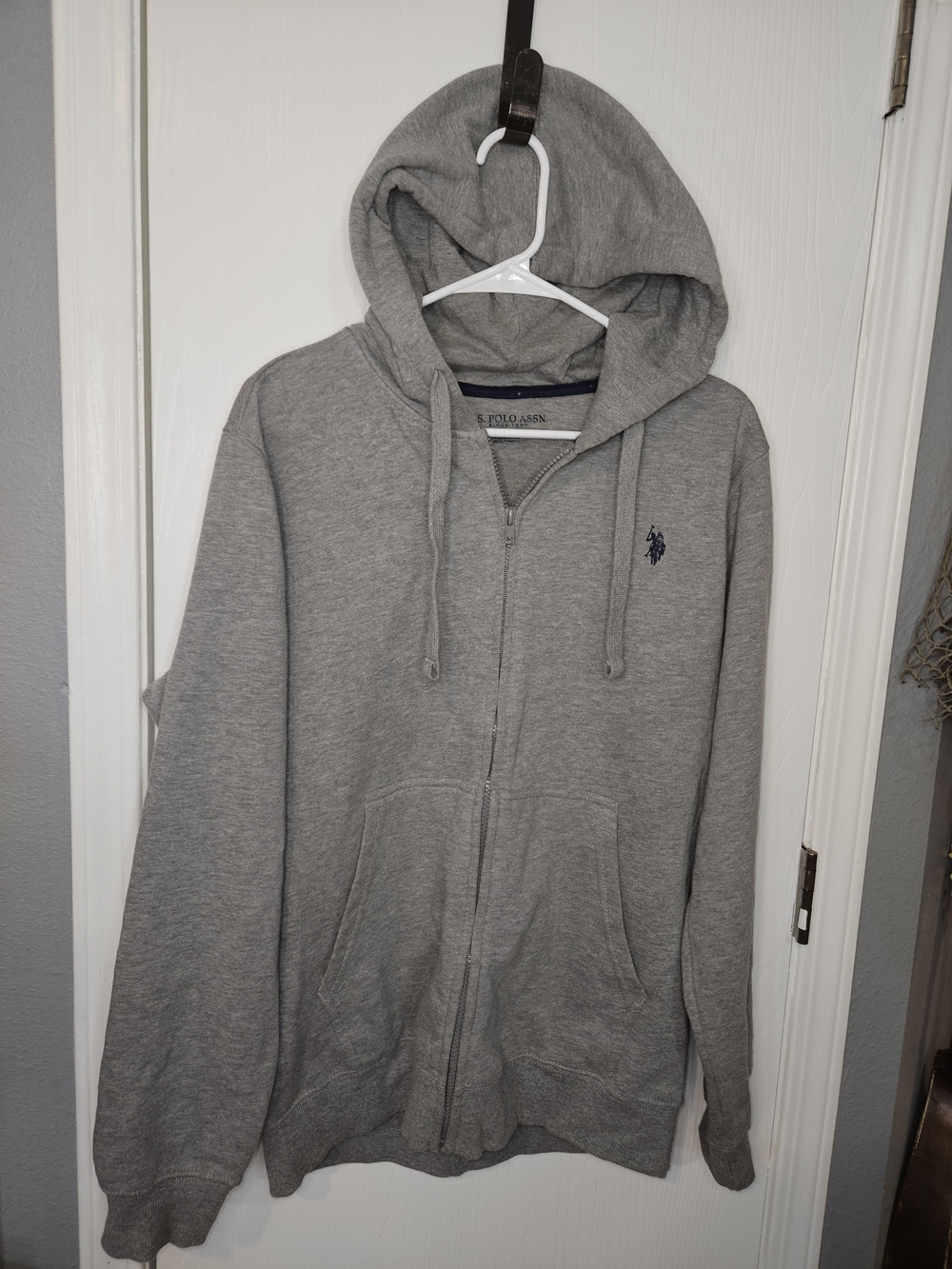 U.S. Polo Assn. Men's Gray Zip-Up Hoodie